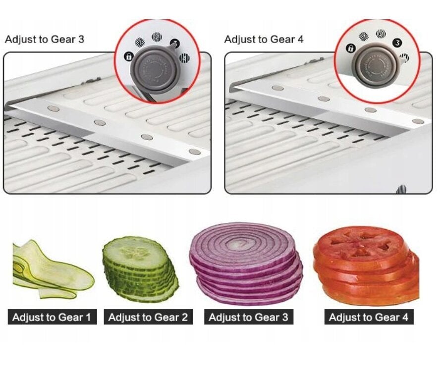Daugiafunkcinė daržovių pjaustyklė 18in1 kaina ir informacija | Virtuvės įrankiai | pigu.lt