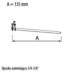 Įžeminimo gnybtas 135 - R.8180 kaina ir informacija | Tvirtinimo detalės | pigu.lt