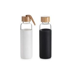 Бутылка DKD Home Decor, черная, белая (6,6 x 6,6 x 23 см) (2 шт.) цена и информация | Фляги для воды | pigu.lt