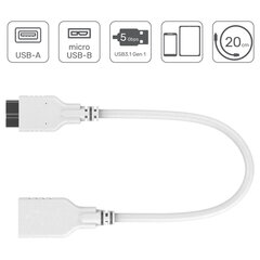 Unitek USB 3.0- micro USB kaina ir informacija | Kabeliai ir laidai | pigu.lt