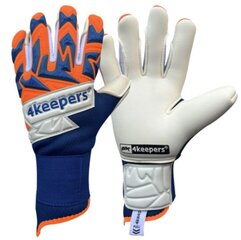 Вратарские перчатки 4keepers Equip Puesta NC, 9.5, синего цвета цена и информация | Перчатки вратаря | pigu.lt