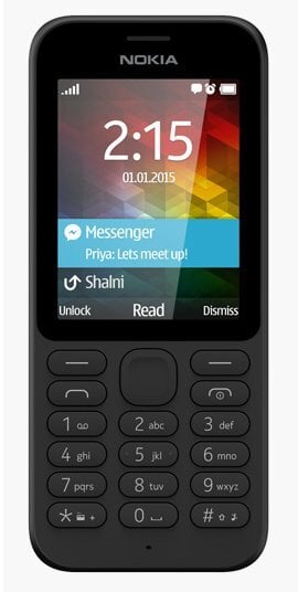 Nokia 215, Dual SIM, Juoda kaina ir informacija | Mobilieji telefonai | pigu.lt