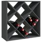 Vyno spintelė, pilka, 62x25x62cm, ruda цена и информация | Virtuvinės spintelės | pigu.lt