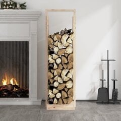 Malkų laikiklis, 33,5x30x110cm, pušies medienos masyvas kaina ir informacija | Priedai šildymo įrangai | pigu.lt