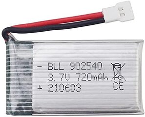 1 vnt. įkraunama lipo baterija (3,7 V, 720 mAh Lipo), skirta Rc kvadrikopteriams Syma X5 X5C X5SC X5SW, Cheerson CX-30W, Skytech M68, Wltoys F949 kaina ir informacija | Išmanioji technika ir priedai | pigu.lt