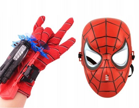 Spiderman pirštinė su limpančiais šoviniais ir kauke kaina ir informacija | Žaislai berniukams | pigu.lt