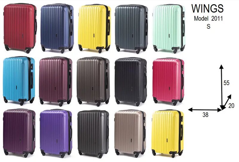 Nedidelis mėlynas lagaminas Wings 2011 (dydis S) rankiniam bagažui kaina ir informacija | Lagaminai, kelioniniai krepšiai | pigu.lt