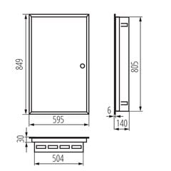 Metalinis skirstomasis skydas KP-DB-I-MF-524 kaina ir informacija | Elektros jungikliai, rozetės | pigu.lt