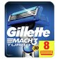 Skustuvo galvutės Gillette Mach3 Turbo, 8 vnt. kaina ir informacija | Skutimosi priemonės ir kosmetika | pigu.lt