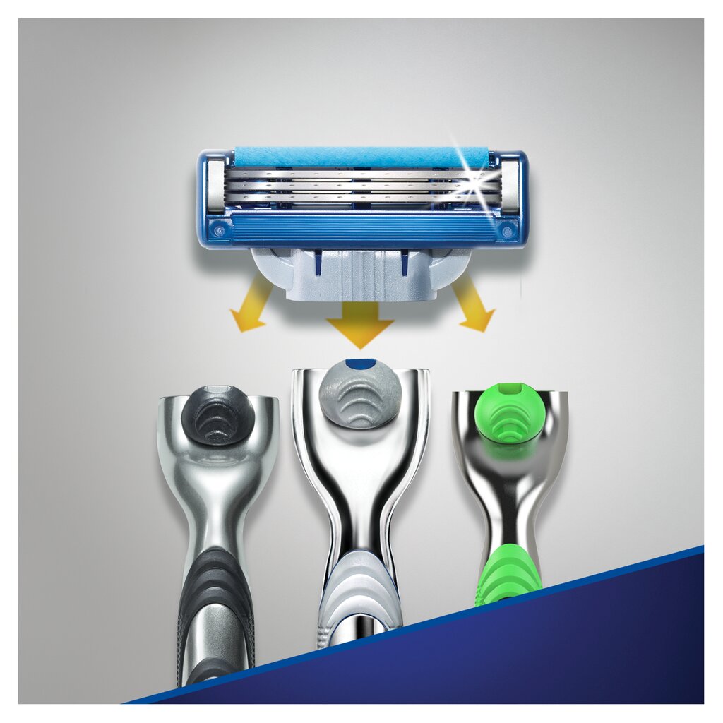 Skustuvo galvutės Gillette Mach3 Turbo, 8 vnt. kaina ir informacija | Skutimosi priemonės ir kosmetika | pigu.lt