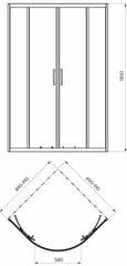 Угловая душевая кабина KOLO Rekord 90x90 см цена и информация | Душевые кабины | pigu.lt