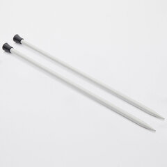 Прямые односторонние спицы KnitPro Basix Aluminium 25 cm, 3.25 mm цена и информация | Принадлежности для вязания | pigu.lt