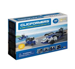 Konstruktorius Clicformers Transporters 4in1 Clics, 34165, 30 d. цена и информация | Конструкторы и кубики | pigu.lt