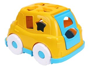 Žaislinis rūšiavimo automobilis su formelėmis, geltonas цена и информация | Игрушки для малышей | pigu.lt