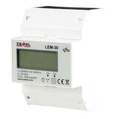Трехфазный счетчик электроэнергии LS3-F MID Simlic цена и информация | Выключатели, розетки | pigu.lt