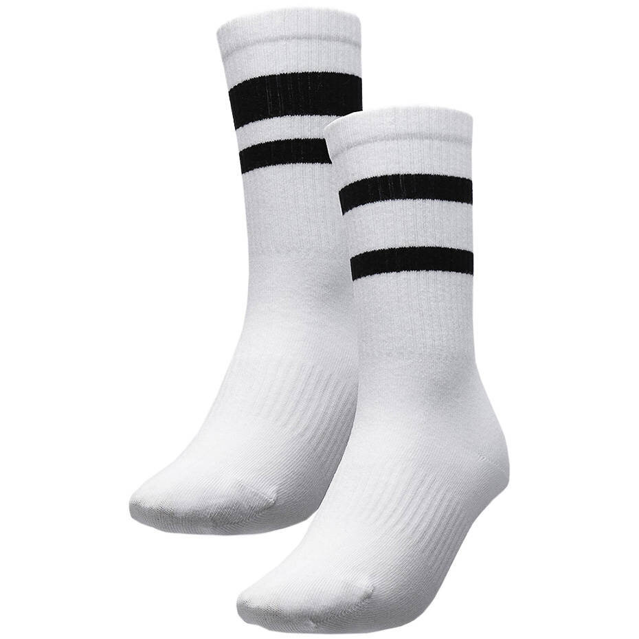 Kojinės vyrams 4F H4Z22 SOU001 90S, baltos, 2 poros kaina ir informacija | Vyriškos kojinės | pigu.lt