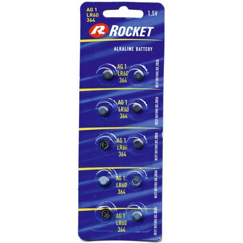 Elementai Rocket Alkaline LR60 AG1 164, 10 vnt. цена и информация | Elementai | pigu.lt