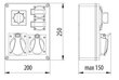 Paskirstymo plokštė R-BOX 240 2x230V 1x32A/5P 1x16A/5P L-0-P - B.1095W цена и информация | Elektros jungikliai, rozetės | pigu.lt