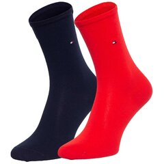 Kojinės moterims Tommy Hilfiger 51635, juodos/raudonos, 2 poros, цена и информация | Женские носки | pigu.lt