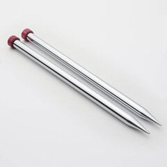 Прямые односторонние спицы KnitPro Nova Metal 25 cm, 6.50 mm цена и информация | Принадлежности для вязания | pigu.lt