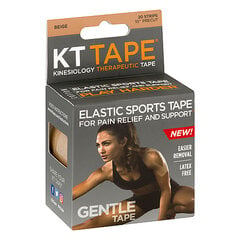 KT Tape GENTLE kineziologinis teipas jautriai odai, sukarpytas, kūno spalvos, medvilninis kaina ir informacija | Įtvarai | pigu.lt