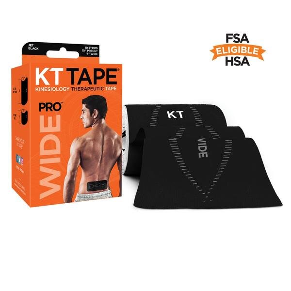 KT Tape PRO WIDE kineziologinis teipas, platus, sukarpytas, sintetinis kaina ir informacija | Įtvarai | pigu.lt