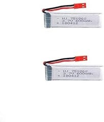 2 Шт. 3.7V 600mAh Перезаряжаемая Липовая Батарея для RC Квадрикоптера Дроны UDI U817 U817C U817A U818A WLtoys V959 V969 V979 V989 RC цена и информация | Смарттехника и аксессуары | pigu.lt