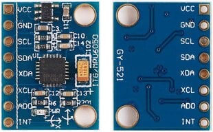 1 vnt. modulis GY-521 MPU-6050 3 ašių giroskopas ir akselerometras, skirtas Arduino kaina ir informacija | Išmanioji technika ir priedai | pigu.lt