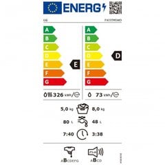 LG F4J3TM5WD kaina ir informacija | Džiovyklės | pigu.lt