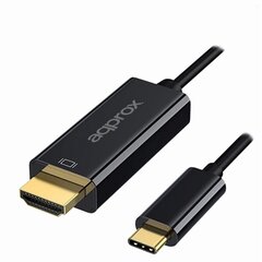 Approx APPC52, USB-C/HDMI, 1.2 m kaina ir informacija | Kabeliai ir laidai | pigu.lt