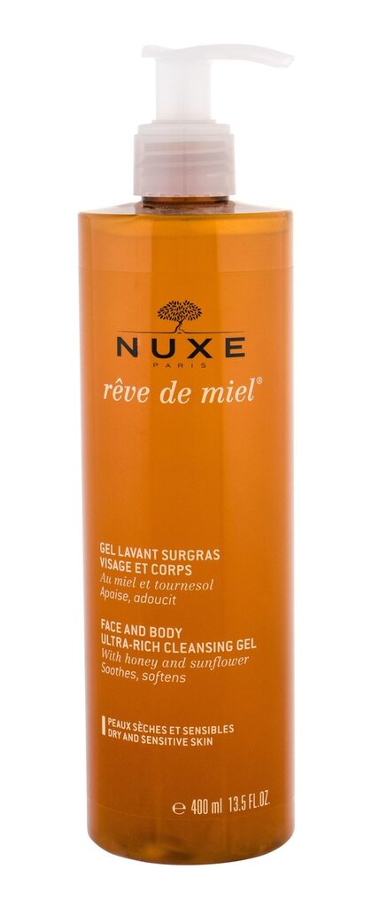 Dušo želė Nuxe Reve de Miel Face And Body, 400 ml kaina ir informacija | Dušo želė, aliejai | pigu.lt