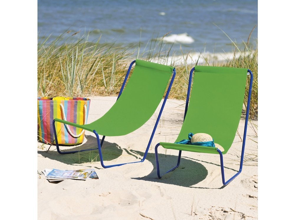 Paplūdimio gultas Siesta, mėlynas/žalias цена и информация | Gultai | pigu.lt