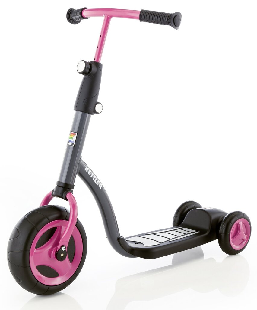 Triratis paspirtukas Kettler Kid's Scooter Rožinė/pilka kaina ir informacija | Paspirtukai | pigu.lt