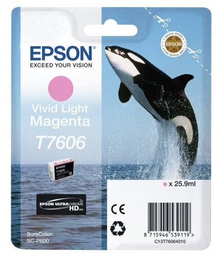Epson T7606 Vivid Light Magenta ink 26ml цена и информация | Kasetės rašaliniams spausdintuvams | pigu.lt