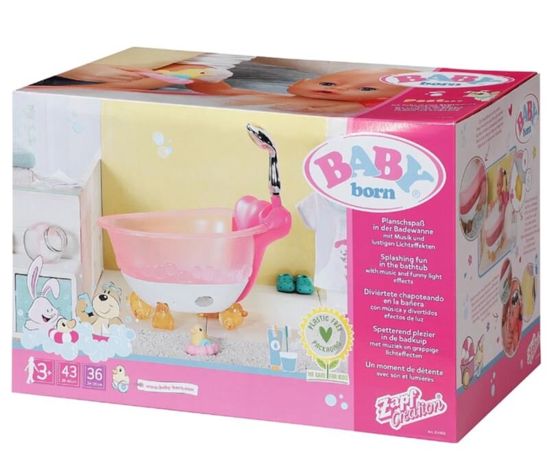 Baby Born vonia su šviesos ir garso efektais kaina ir informacija | Žaislai mergaitėms | pigu.lt