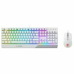 Игровые клавиатура и мышь MSI Vigor GK30 Белый французский AZERTY цена и информация | Клавиатуры | pigu.lt