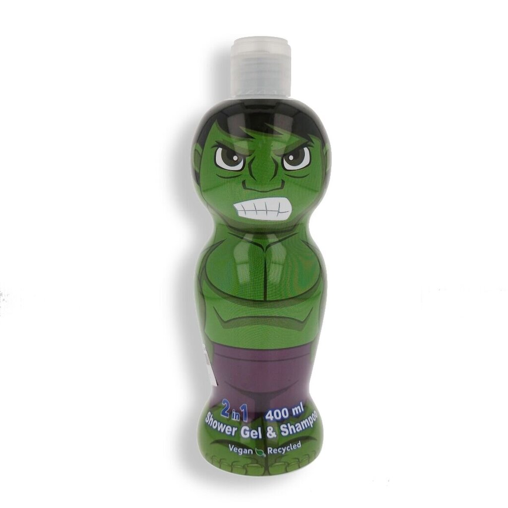 Dušo želė ir šampūnas Disney Hulk Shower Gel & Shampoo, 400ml цена и информация | Kosmetika vaikams ir mamoms | pigu.lt