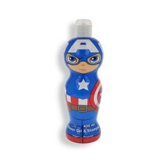 Dušo želė ir šampūnas Marvel Captain America Shower Gel & Shampoo, 400ml kaina ir informacija | Marvel Comics Kvepalai, kosmetika | pigu.lt