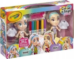 Lėlės Goliath Crayola Color n Style Rainbow Twins цена и информация | Игрушки для девочек | pigu.lt
