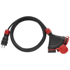 AWTOOLS EXTREME CABLE 30m 3x1.5mm 3 РОЗЕТКИ IP54 16A/4000W цена и информация | Удлинители | pigu.lt