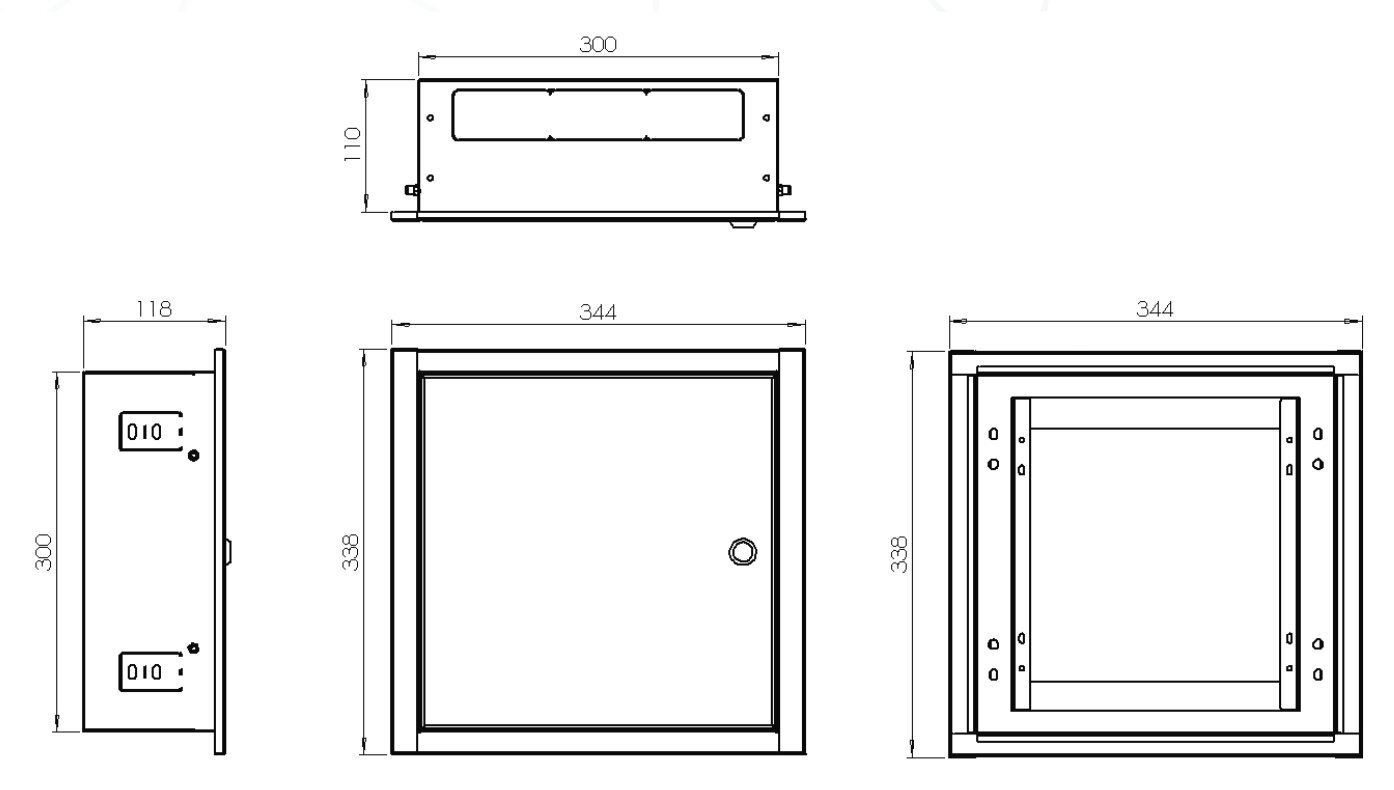 Potinkinis rėmas OMP-3 344 x 338 x 118 mm kaina ir informacija | Priedai unitazams, bidė | pigu.lt