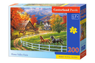Dėlionė Horse Valley Farm, 200 d. цена и информация | Пазлы | pigu.lt