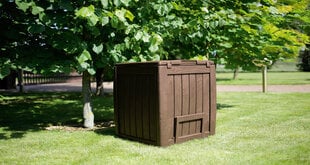 Ящик для компоста Deco Composter With Base 340L коричневый цена и информация | Уличные контейнеры, контейнеры для компоста | pigu.lt