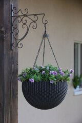 Горшок для цветов подвесной Hanging Sphere Planter, серый цена и информация | Горшки | pigu.lt