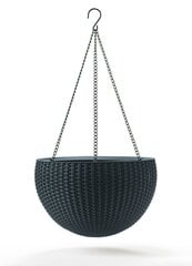 Горшок для цветов подвесной Hanging Sphere Planter, серый цена и информация | Горшки | pigu.lt