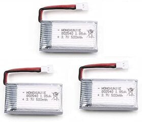 3 шт. 3.7v, 500mAh Перезаряжаемая липовая батарея для Rc квадрикоптера дронов Syma X5 X5C X5SC X5SW, Cheerson CX-30W, Skytech M68, Wltoys F949 цена и информация | Смарттехника и аксессуары | pigu.lt