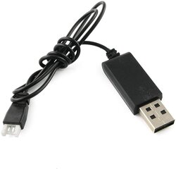1 gabalas USB įkrovimo kabelis juodas Syma X5C Rc Quadcopter dalys kaina ir informacija | Išmanioji technika ir priedai | pigu.lt
