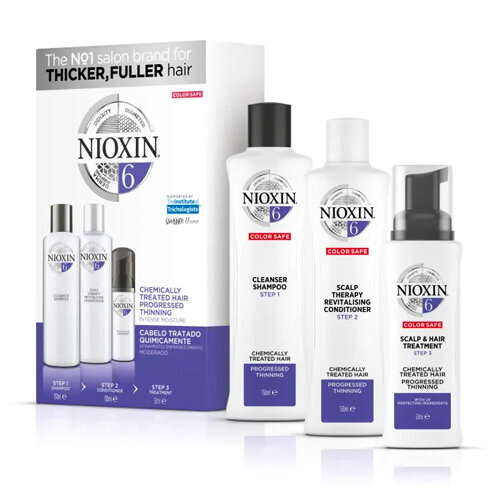 Rinkinys plaukams Nioxin System 6: šampūnas, 150 ml + kondicionierius, 150 ml + serumas galvos odai, 40 ml цена и информация | Šampūnai | pigu.lt