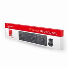 KEYBOARD +MOUSE WRL ENG/DESKTOP BK KBS-WCH-01 GEMBIRD цена и информация | Клавиатуры | pigu.lt