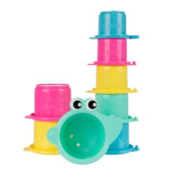 Vonios žaislas Croc puodeliai Playgro, 8 dalys, 018026907 цена и информация | Игрушки для малышей | pigu.lt